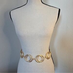 Elegant Gold Circle Chain Belt